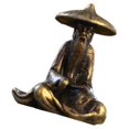 thumbnail image 3 of Miniature Fisherman Figurine Chinese Statue Garden Accessories Mini Pond Ornament, 3 of 3