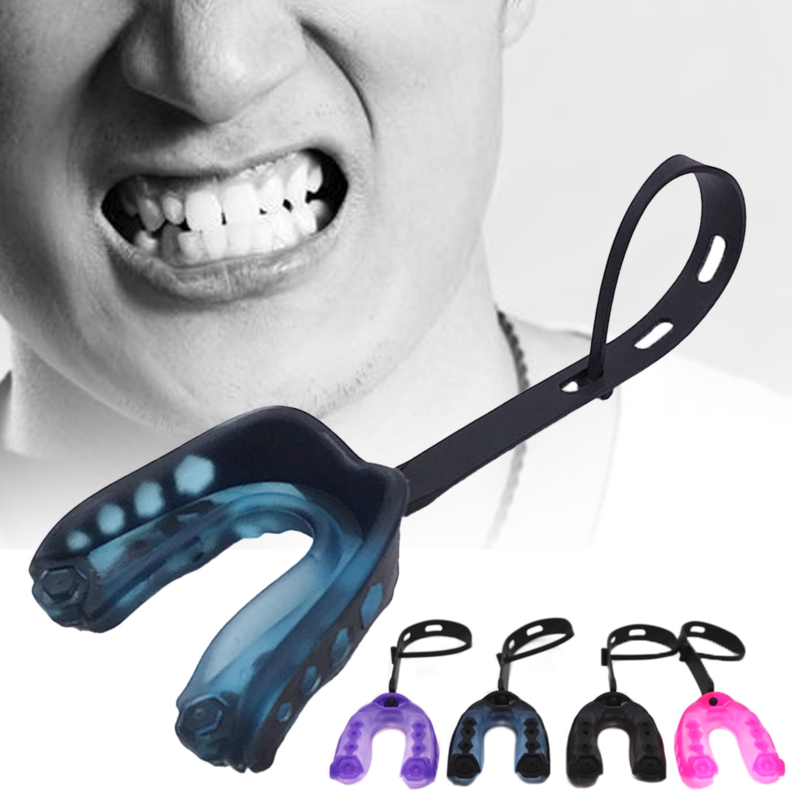 Limei 2 Pack Football Mouth Guard Professional Mouth Guard Boxing Soft Football Mouth Guard with