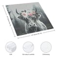 thumbnail image 3 of WYYP Cow Flower Crown Forest Cloth Napkins Polyester Reusable Machine Washable Fabric for Events Farmhouse Party Dining Table Decor 4 PCS, 3 of 7
