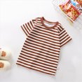 thumbnail image 2 of NIEWTR Kids Girls Summer Clothes Baby Girl Short Sleeve Tee Summer Clothes Toddler Tops Soft Casual Crewneck Play and Sport Shirts 2T 3T 4T(Brown,4-5 Years), 2 of 7