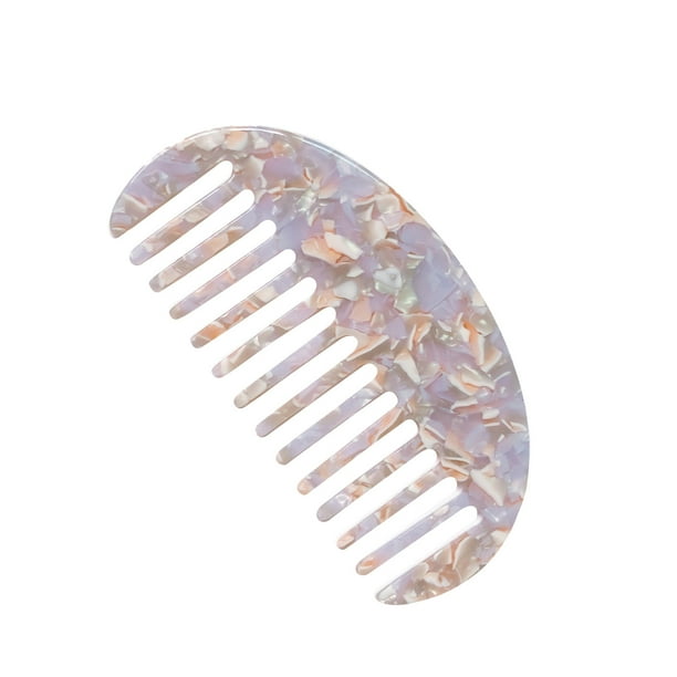 Peines para mujer, peines para el cabello, peine francés de dientes anchos de bolsillo, peine para el cabello con textura de mármol, patrón de leopardo, cepillo antiestático para desenredar, herramien