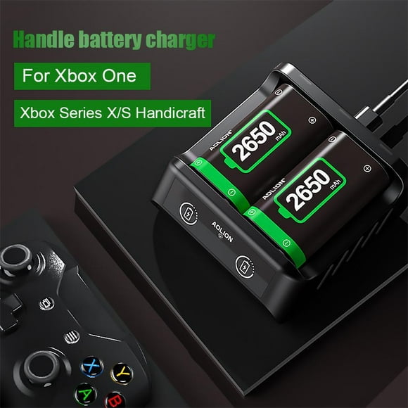 Peggybuy For Xbox Series X Controller Battery Charger with 2x2650 mAh Battery Packs