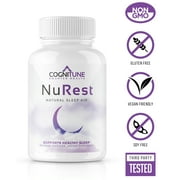 COGNITUNE NuRest - Natural Sleep Aid Supplement with Melatonin, Valerian Root, Lemon Balm, Chamomile, GABA & More – 1098mg, 60 Capsules