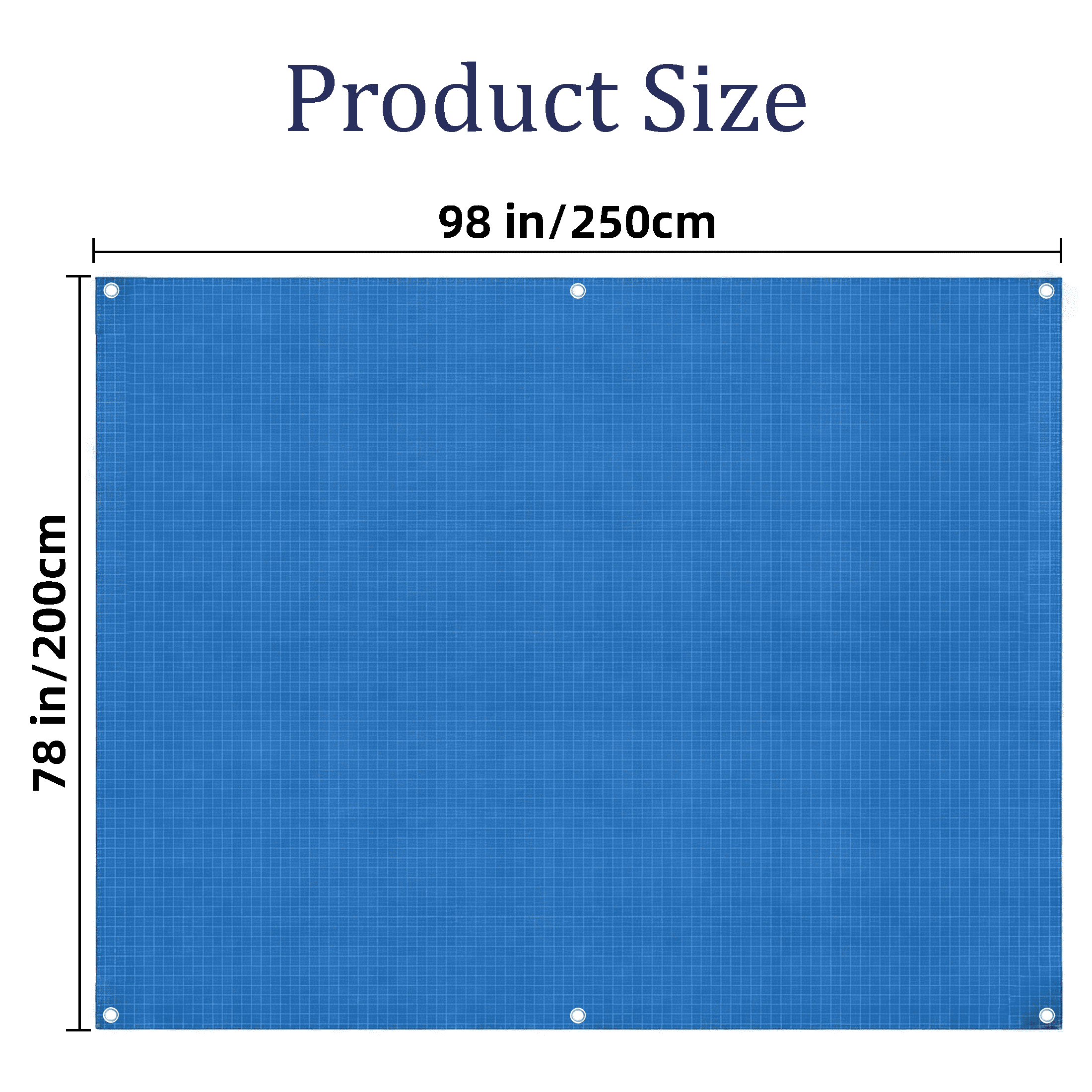 6.5x8.2 Ft Blue Poly Tarp, Multi-Purpose Waterproof Tear Resistant Cover With Reinforced Corners & Ropes