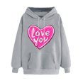 thumbnail image 2 of Women's Tops Women's Clothing Ndbuld Women's Print Winter Hoodie Pullover Tops Long Sleeved Comfortable Sweatshirt Rollbacks, 2 of 5