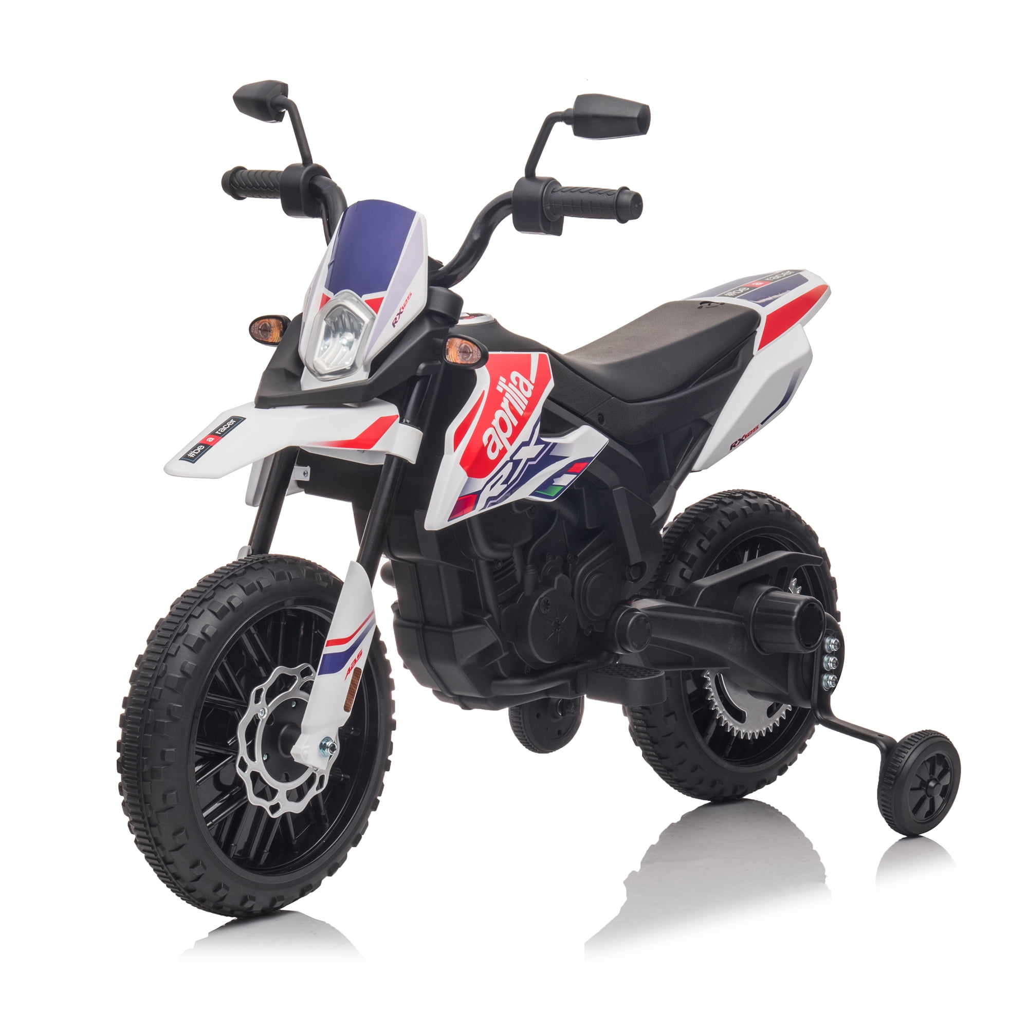 CIPACHO 12V Electric Kid Ride On Onmotorcycle, Apulia Licensed Motorcycle for Kids, 2 Wheels Battery Powered Vehicles Toys, White CIPACHO 12V Electric Kid Ride On Onmotorcycle, Apulia Licensed Motorcycle for Kids, 2 Wheels Battery Powered Vehicles Toys, White