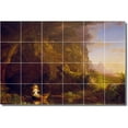 thumbnail image 1 of Ceramic Tile Mural-Thomas Cole Landscapes Painting 487. 48" w x 32" h using (24) 8 x 8 ceramic tiles, 1 of 3