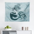 thumbnail image 1 of Mermaid Tapestry, Mermaid Meets Seahorse Underwater World Fantasy Design, Fabric Wall Hanging Decor for Bedroom Living Room Dorm, 2 Sizes, Amber Green Aqua, by Ambesonne, 1 of 1