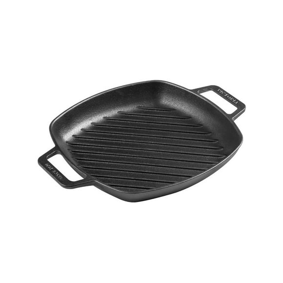 Sarten de hierro doble Asa esmaltado Grill Cuadrado 26 cm Victoria 25 X 25 cm/Grill/ esmaltado