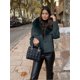 thumbnail image 3 of Gabardina Lisa elegante para mujer, cortavientos Vintage, chaqueta con cuello de piel, holgada, de una sola botonadura, cálida y gruesa, prendas de vestir exteriores de invierno, 3 of 5