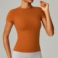 thumbnail image 5 of Tauxra Casual Short Sleeve Blouse for Women, Solid Color Round-Neck Summer Top, Soft Polyester and Spandex Fabric, Loose Fit Shirt for Daily Wear, 5 of 5