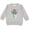 thumbnail image 2 of Inktastic Cute Cat, Little Cat, Kitty, Kitten, Fish Bowl Toddler Sweatshirt, 2 of 4