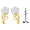thumbnail image 4 of 14K Yellow Gold 1/2ct. TDW Round-cut Diamond Earrings (I-J,SI2-I1), 4 of 5