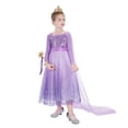 thumbnail image 3 of Vestido de Elsa para niñas, disfraz de Anna con lentejuelas, vestido de baile morado, fiesta de cumpleaños de Navidad, princesa para niños JYF, 3 of 5