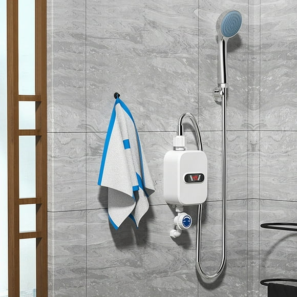 Dvkptbk Water Heater 3000W Instant Water Heater Fast Heating Small Kitchen Treasure Thermostatic Shower Shower Set Home Appliances