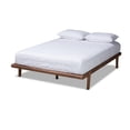 thumbnail image 1 of Allora Mid-Century Wood Full Platform Bed in Walnut Brown, 1 of 7