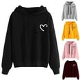 thumbnail image 2 of Utoimkio Women's Cute Hoodies Long Sleeve Sweatshirts for Women Loose Fit Graphic Hoodie Pullover Tops Fall Winter Clothes, 2 of 5