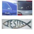 thumbnail image 2 of 3D Auto camión coche Jesús pescado cromado pegatina emblema adhesivo Plata, 2 of 9