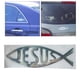 thumbnail image 2 of Emblema adhesivo 3D para coche, diseño de pez Jesús, cromado cepillado, reutilizable, 14,5 x 4 cm Plata, 2 of 9