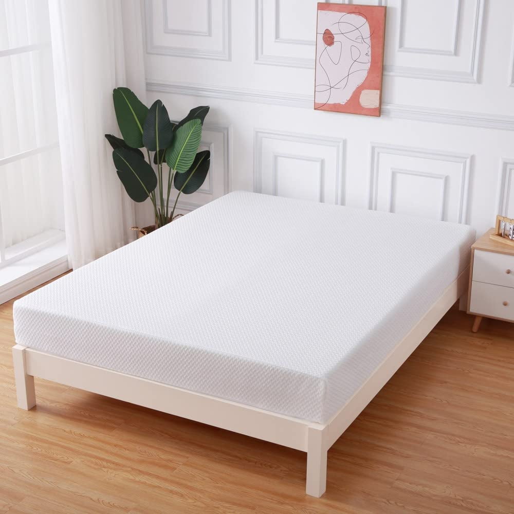 Memory Foam Mattress Topper with Adjustable Elastic Straps, 8 Inch