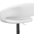 thumbnail image 3 of Bowery Hill Contemporary Faux Leather Adjustable Bar Stool in White, 3 of 12