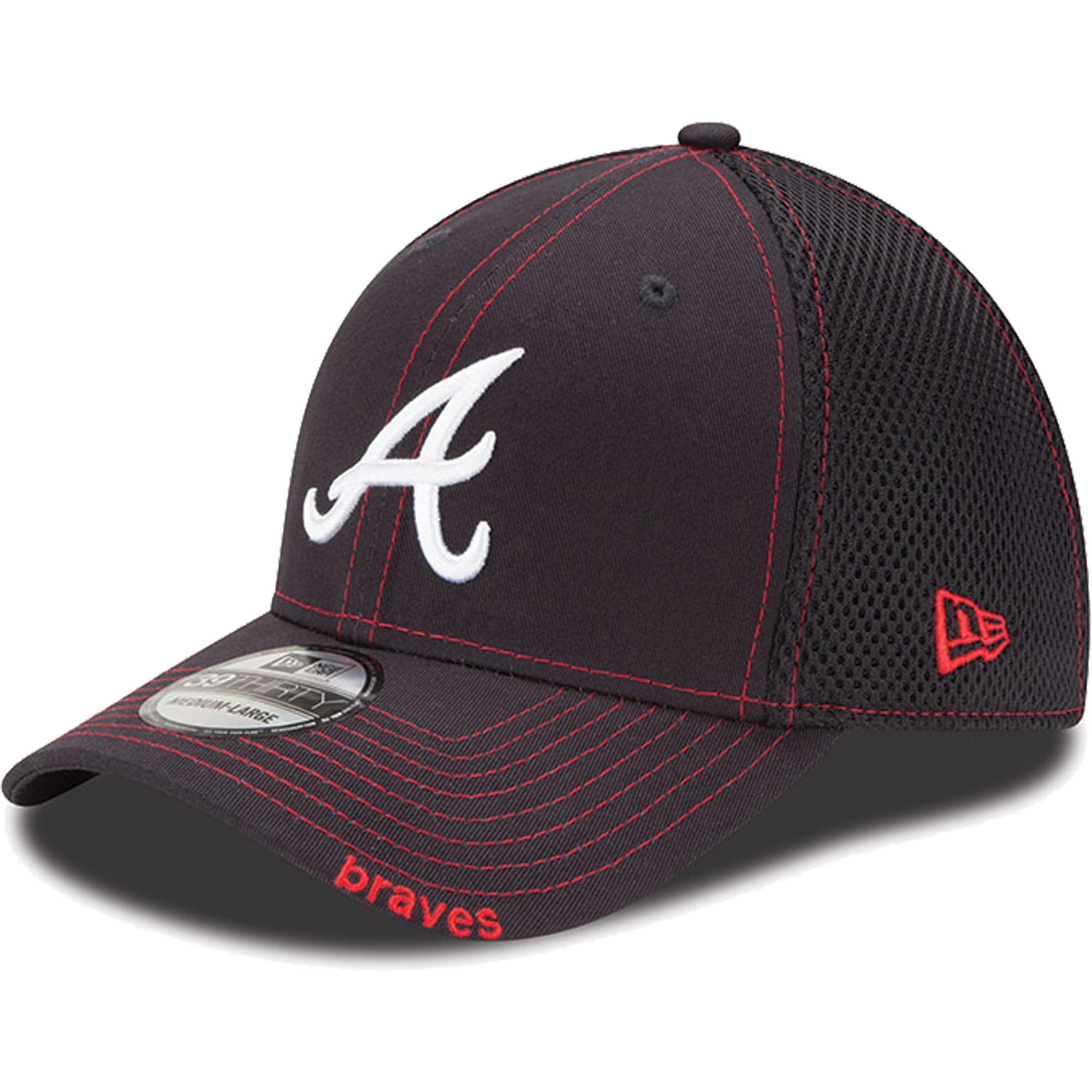 New Era Atlanta Braves Navy Blue Neo 39THIRTY Stretch Fit