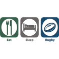 thumbnail image 2 of CafePress - Eat Sleep Rugby -  Round Wood Ornament 4", 2 of 2