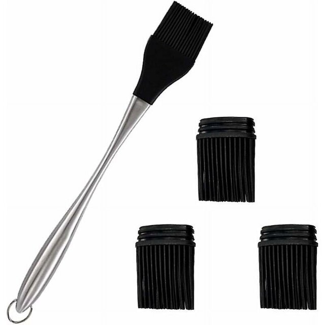 Silicone Kitchen Brushes 4 PCS Barbecue Basting Brush, Pastry Bread Utensil Brush, BBQ Silicone Oil Brush, Silicone Pastry Brush Set, for Barbecue Cak