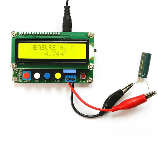 Digital Capacitor Meter Inductance Capacitance L/C Meter LCD Capacitance Meter Tester Mini USB Interface with USB Cable,1 x High L/C Meter 1 x USB Cable