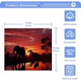 thumbnail image 4 of Coolnut Elephants Silhouetted Washcloths, Soft and Absorbent Cotton Towel, 2 Pack 12 X 12 Inches Premium Quick Dry Face Towel Wash cloth, 4 of 7