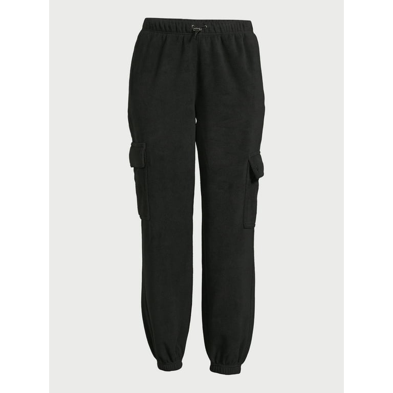 Love Sports Women s Fleece Cargo Jogger Pants 28 Inseam Size