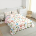 thumbnail image 3 of Manfei Kawaii Daisy Flower Bedding Comforter Set,Country Floral Twin Comforter Sets,White Pink Green Bedding Set For Girls Kids,Microfiber Bedroom Decor Reversible,2-Piece, 3 of 8