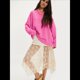 thumbnail image 4 of Sudadera de Gran Tamaño para Mujer, Estilo Informal, Cuello Redondo, Larga, Cómoda. Rosa Roja XL, 4 of 10