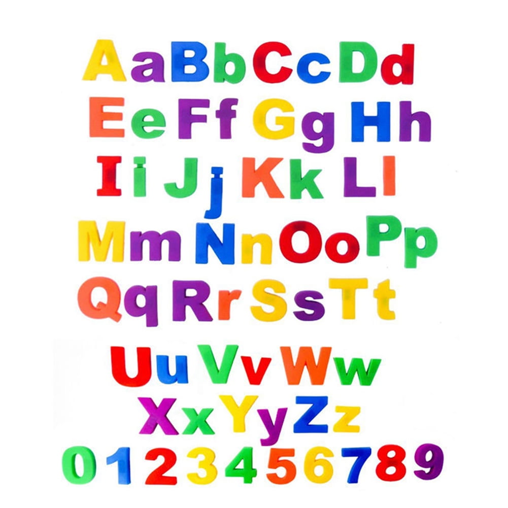 Funky Colourful Wooden Fridge Magnet Magnetic Kids Toys Numbers Alphabet Letters 