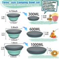 thumbnail image 2 of Set de 3 cuencos plegables de silicona RMAMSCOV para camping con soporte para comida, 2 of 8