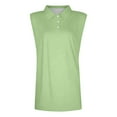 thumbnail image 5 of Yigetop Sleeveless Polo Shirts for Women, Shirts for Women 2025 Summer Button Down Collared Sleeveless Tops Business Work Casual Basic Blouses Golf Shirts for Woman Green XL, 5 of 6