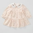 thumbnail image 2 of FamilyThread Girls Long Sleeve Dress Fall Autuman Cotton Casual Floal Jersey Shirt Dresses Fresh Style For 2-8Y, 2 of 9