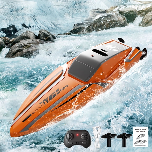 Mini RC Stunt Boat 360° Roll Toys,Double Motor Waterproof Toys,Rechargeable Long Battery Life Toys,Portable Outdoor Water Racing Toys,Beginner Friendly Remote Control Toys,Anti-collision Play Toys