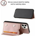thumbnail image 6 of Creative Business PU Leather Phone Case for iPhone 14 13 Pro Max Plus Mini with Card Holder Case, Card Slots Bracket Function Durable Shockproof Cover Brown, 6 of 8