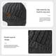 thumbnail image 2 of Bewildely Conjunto de traje cálido de terciopelo grueso de PU para mantenerse abrigado y con estilo en climas fríos. Gorro de punto cálido de Decoración del hogar marrón, 2 of 6