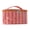 Orange, variant on Color Block PVC Cosmetic Travel Bag, Waterproof Striped Toiletry Organizer with Dual Zippers & Handle, Large Capacity Makeup Storage Pouch for Vacation Gym Bathroom Daily Skincare (Retro Green)