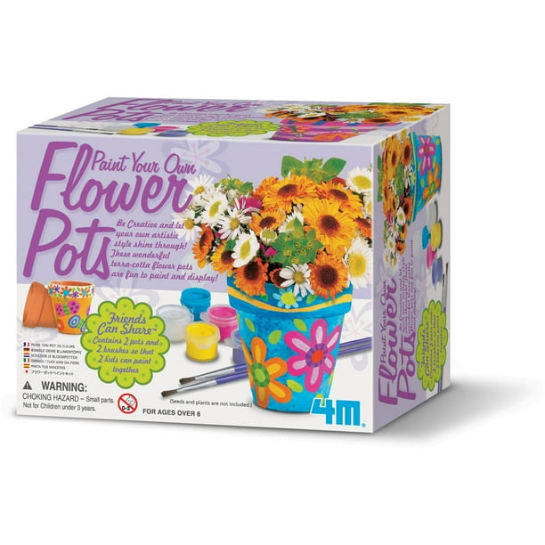 4M Paint Your Own Flower Pots Craft Kit
