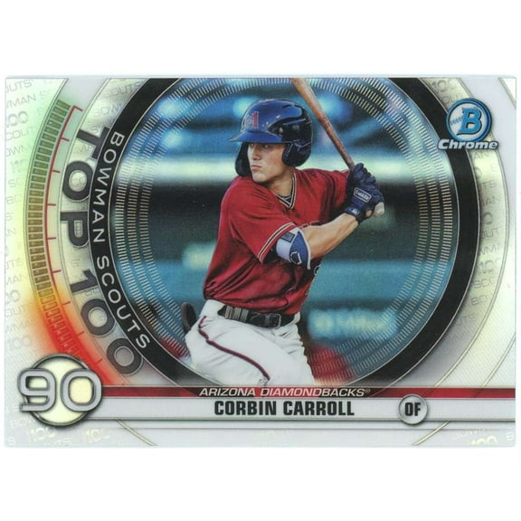 MLB 2020 Bowman Chrome Scout's Top 100 Refractor Corbin Carroll BTP-90 (Rookie)