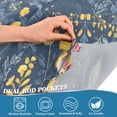 thumbnail image 3 of Yayeee Kitchen Curtains Tier Pair Light Filtering 27"x24" Rod Pocket Short Cafe Window Panel, Yellow Forest Pattern, 3 of 7