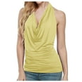thumbnail image 2 of Kureaily Blouse Drape Backless Sleeveless Tops Cowl Vest Neck Tank Women Women's Blouse Solid Color Tank Tops, 2 of 6