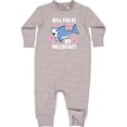 thumbnail image 2 of Inktastic Will You Be My Valentine with Cute Shark and Hearts Baby Fleece Romper, 2 of 4