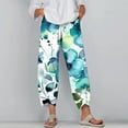 thumbnail image 2 of Xmyrz Pants For Womens 2025 Breathable Floral Print Leisure Comfortable Loose Pockets Outdoor Lounge Trousers Casual Trouser, 2 of 6