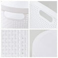 thumbnail image 2 of 42 L Hip Hugger Laundry Basket, White Plastic Dirty Clothes Basket, 4-Pack, 2 of 7