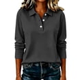 thumbnail image 2 of Vrorvz Women Shirt Collared Long Sleeve Golf Shirts Lightweight Sun Protection Top Casual Atheltic Tops, 2 of 5
