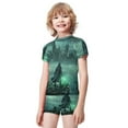 thumbnail image 2 of Hogwarts Legacy Boys Two Piece Rash Guard Swimsuits Kids Short Sleeve Swimwear Sets Bathing Suit, 2 of 7